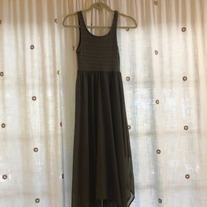 military green maxi dress